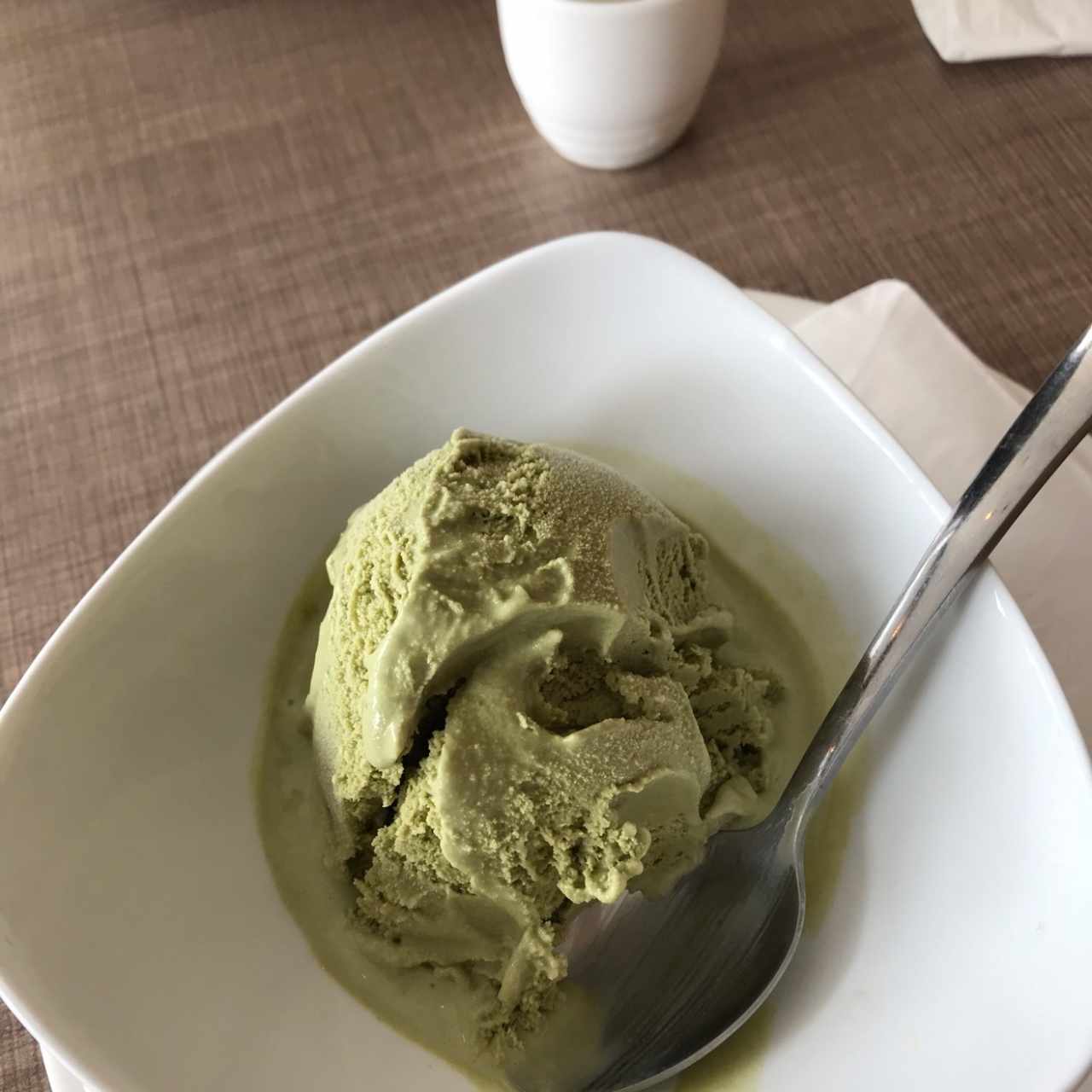 helado de té verde, muy muy bueno 
