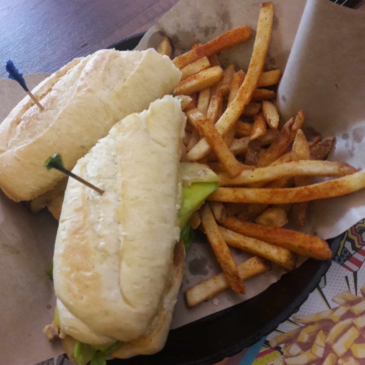 sandwich de pollo whiskey bbq