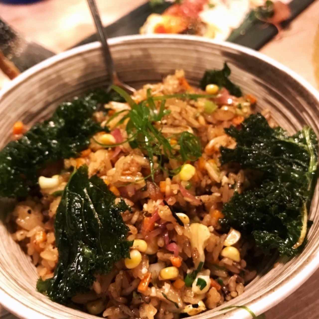 arroz salteado con vegetales