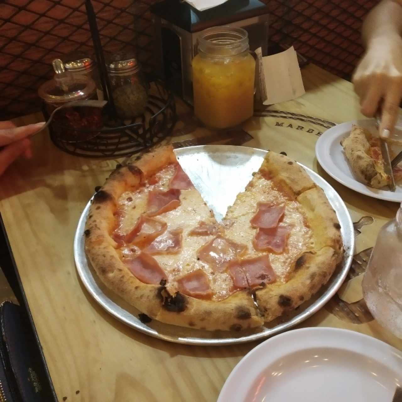 pizza de jamón