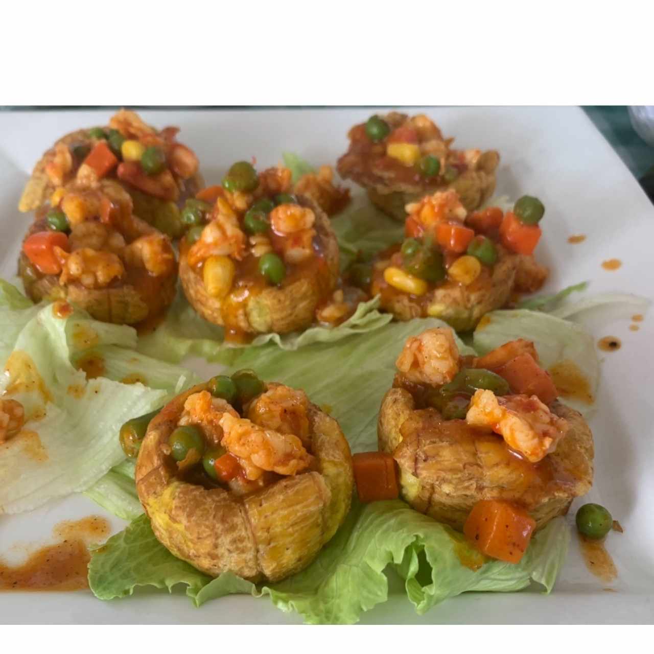 pantacones with shrimp