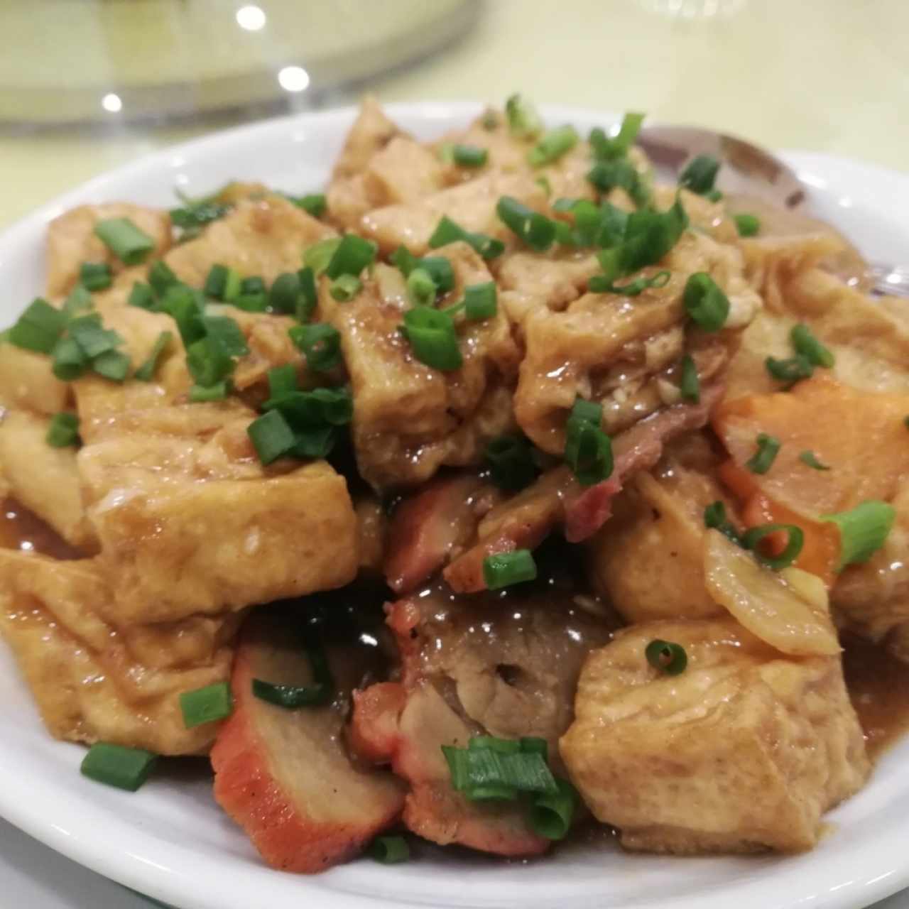 Tofu con char siu