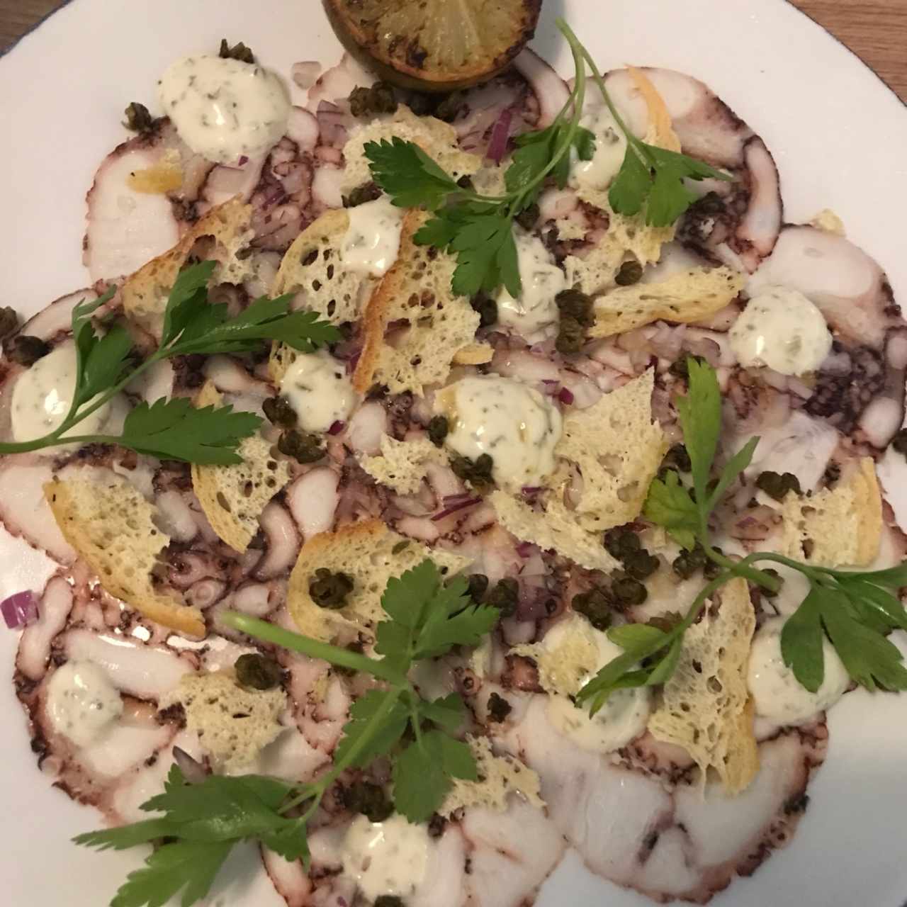 Carpaccio de pulpo