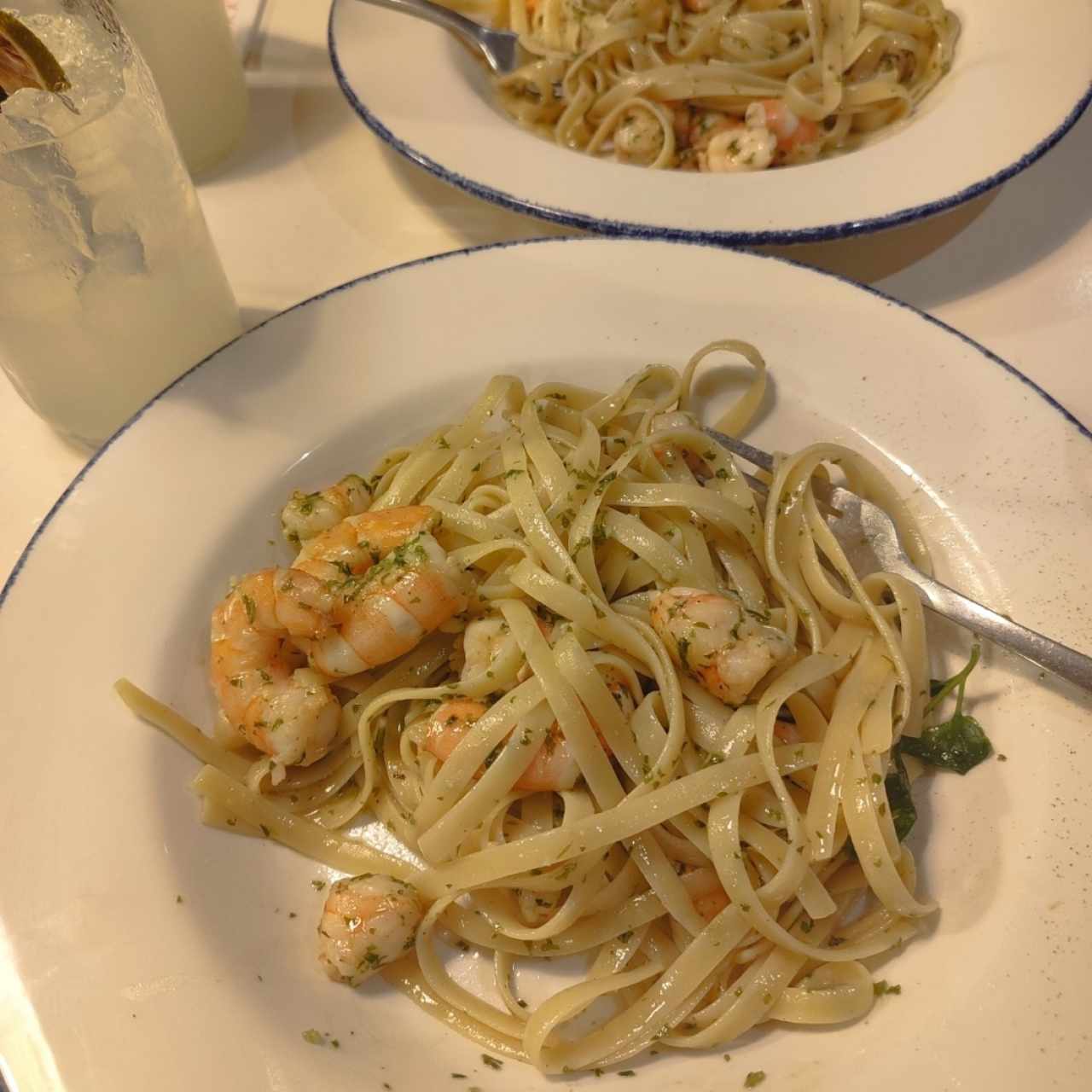 Fetuccini Aglio, Olio E Gamberetti