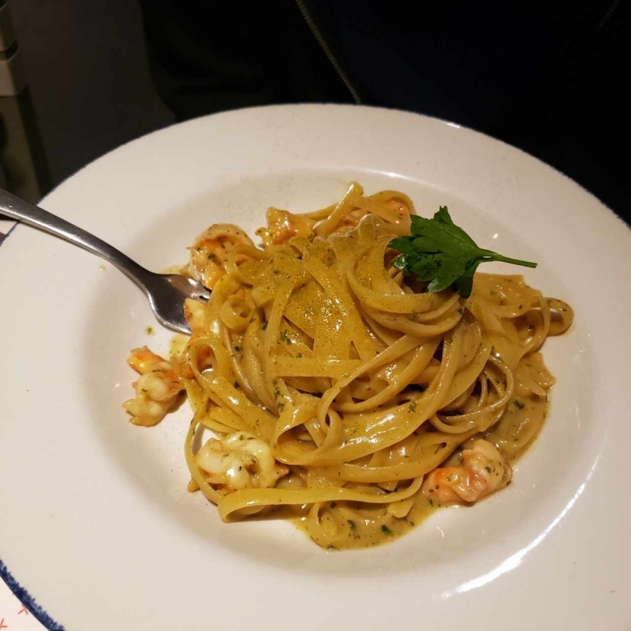 Fetuccini Aglio, Olio E Gamberetti