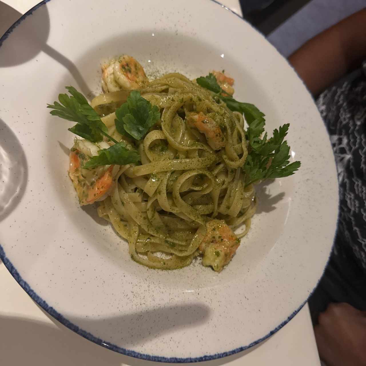 Fetuccini Aglio, Olio E Gamberetti