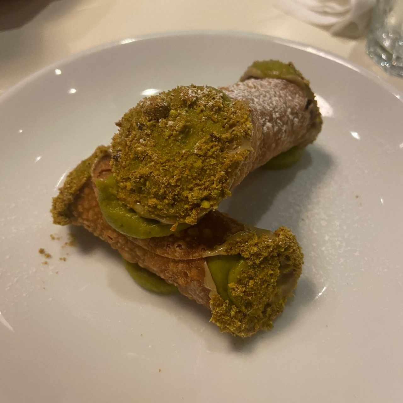 Canolli de Pistacho