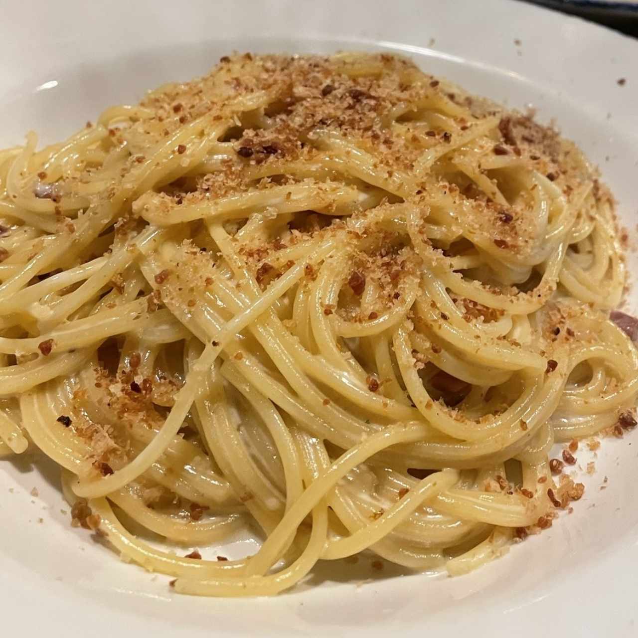 Spaghetti Alfredo e Prosciutto