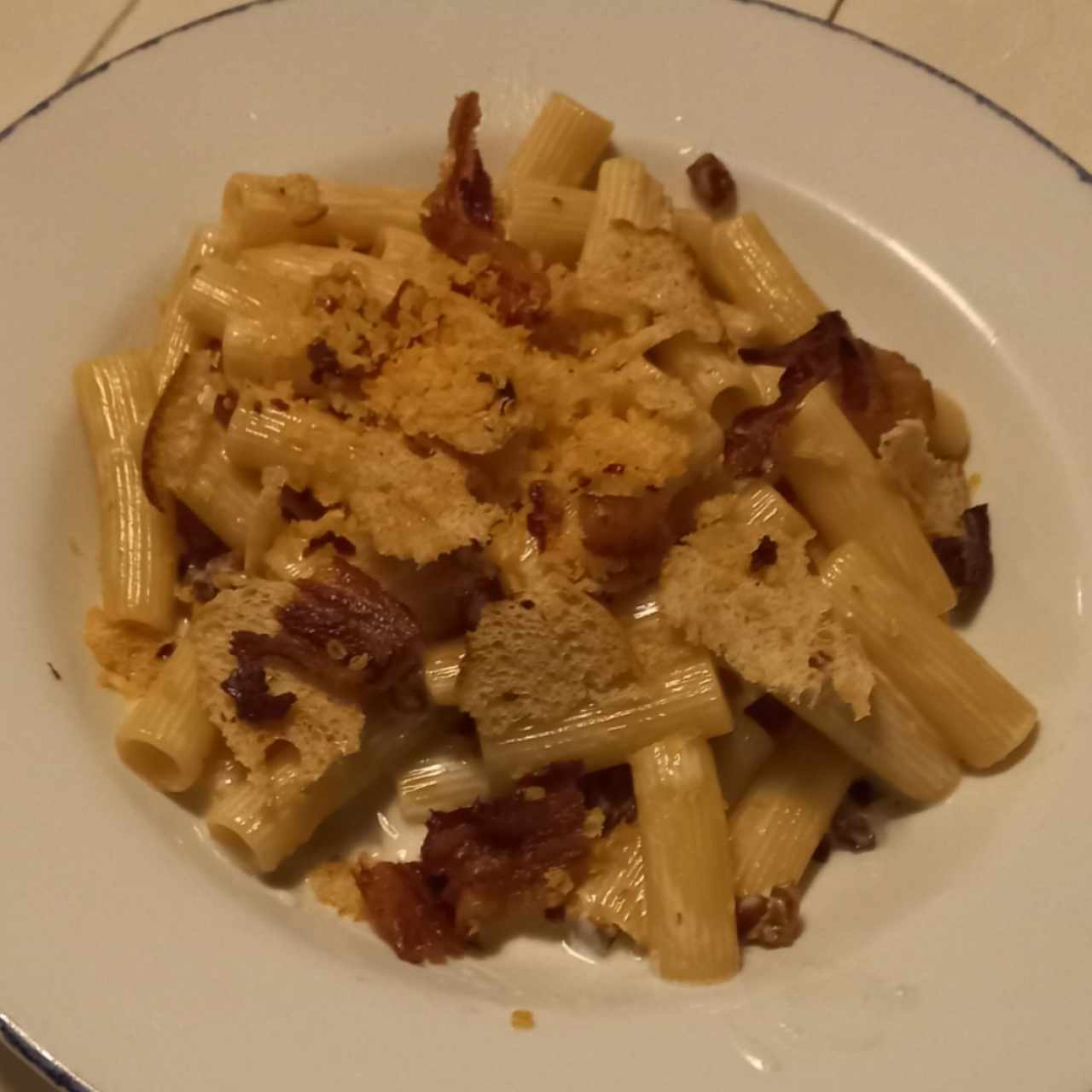 Rigatoni Ni Carbonara Ni Alfredo