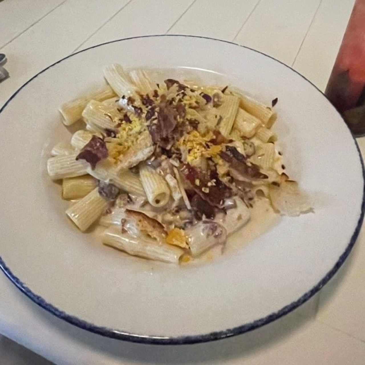 Rigatoni Ni Carbonara Ni Alfredo