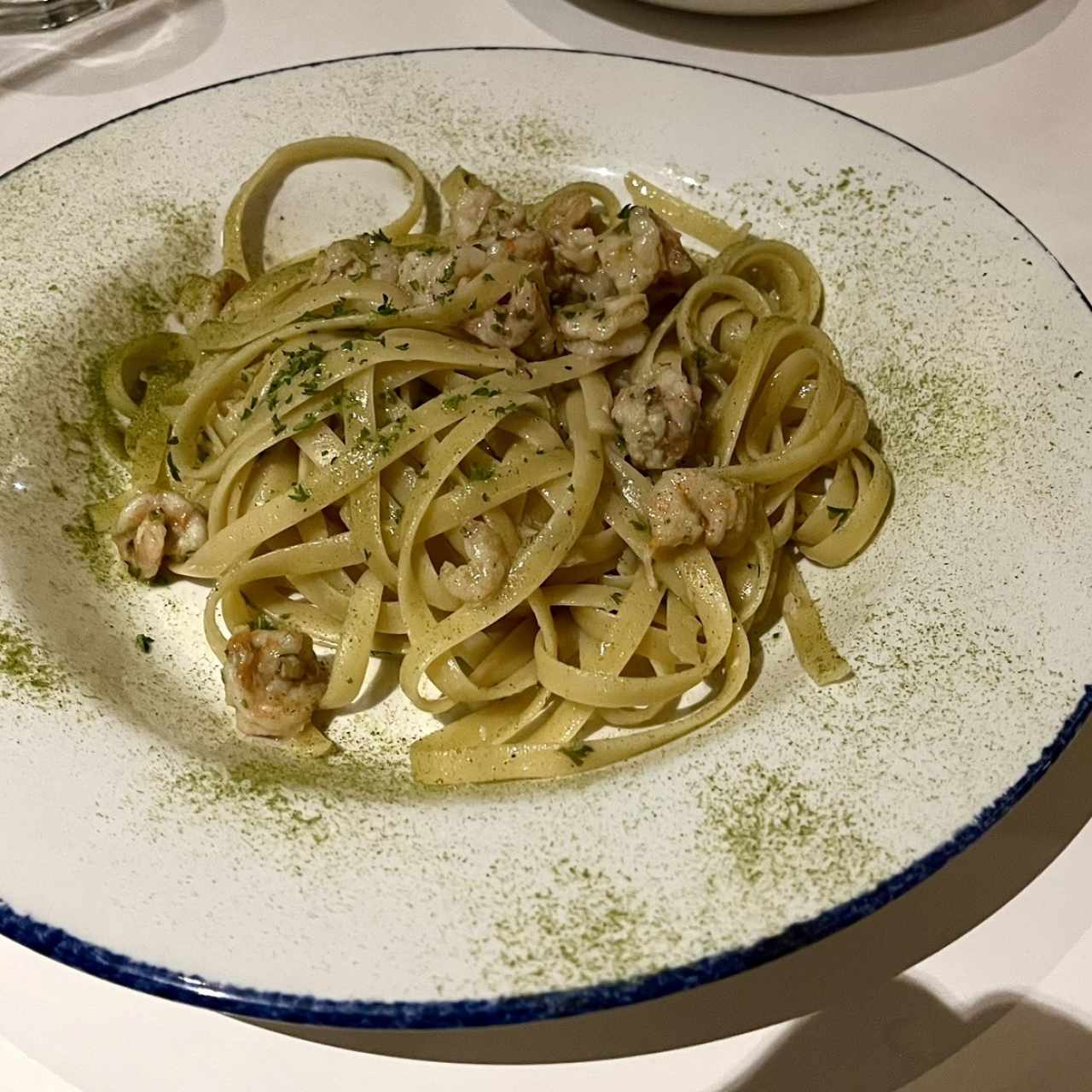 Fetuccini Aglio, Olio E Gamberetti