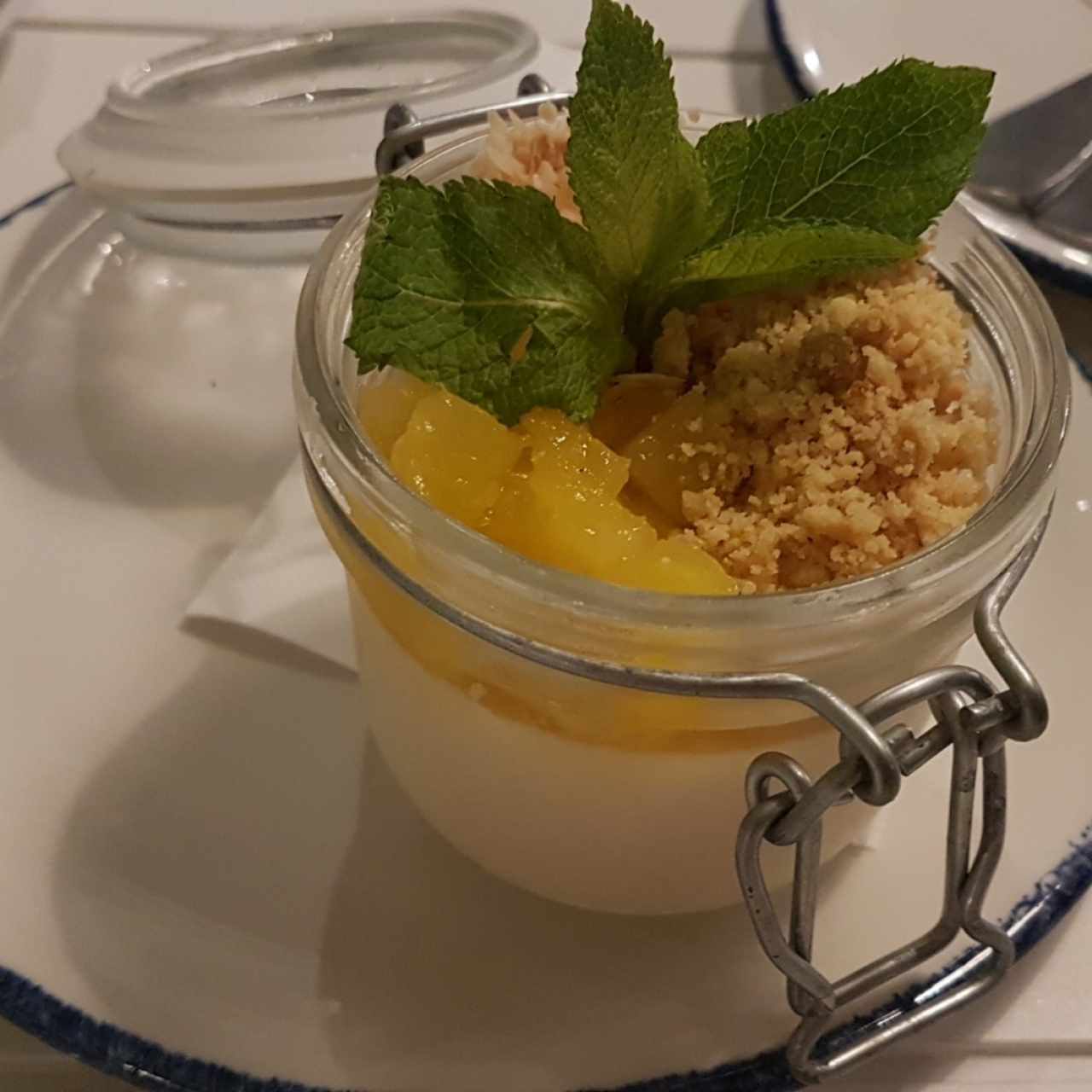 Panna cotta de piña colada 