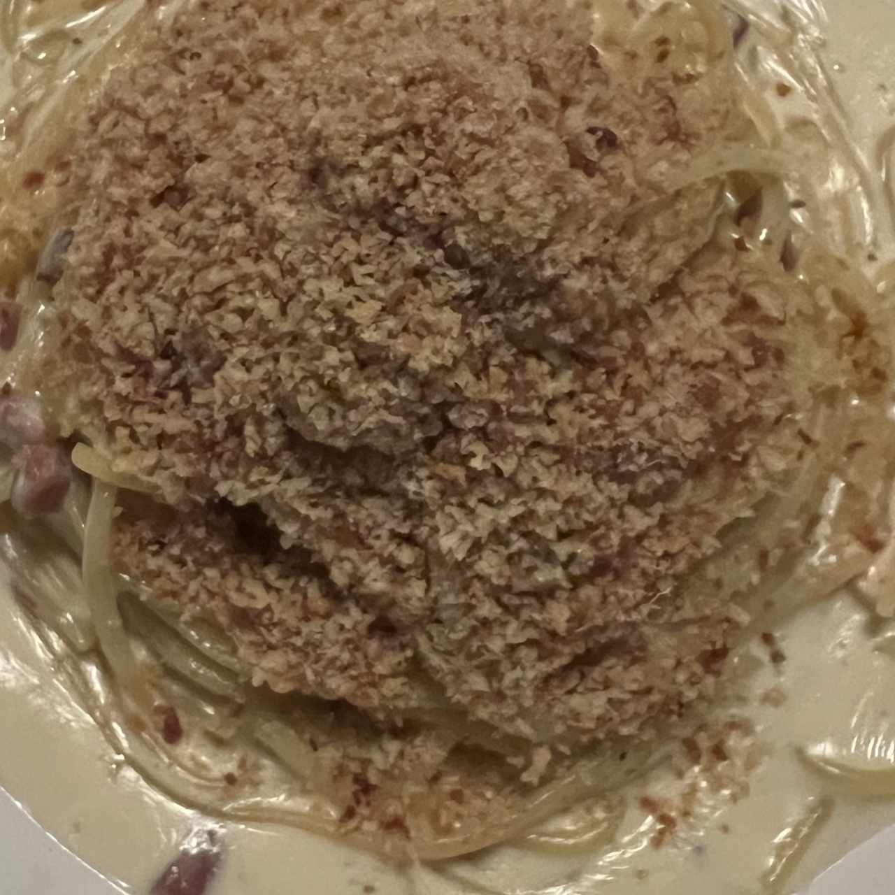 Spaghetti Alfredo e Prosciutto