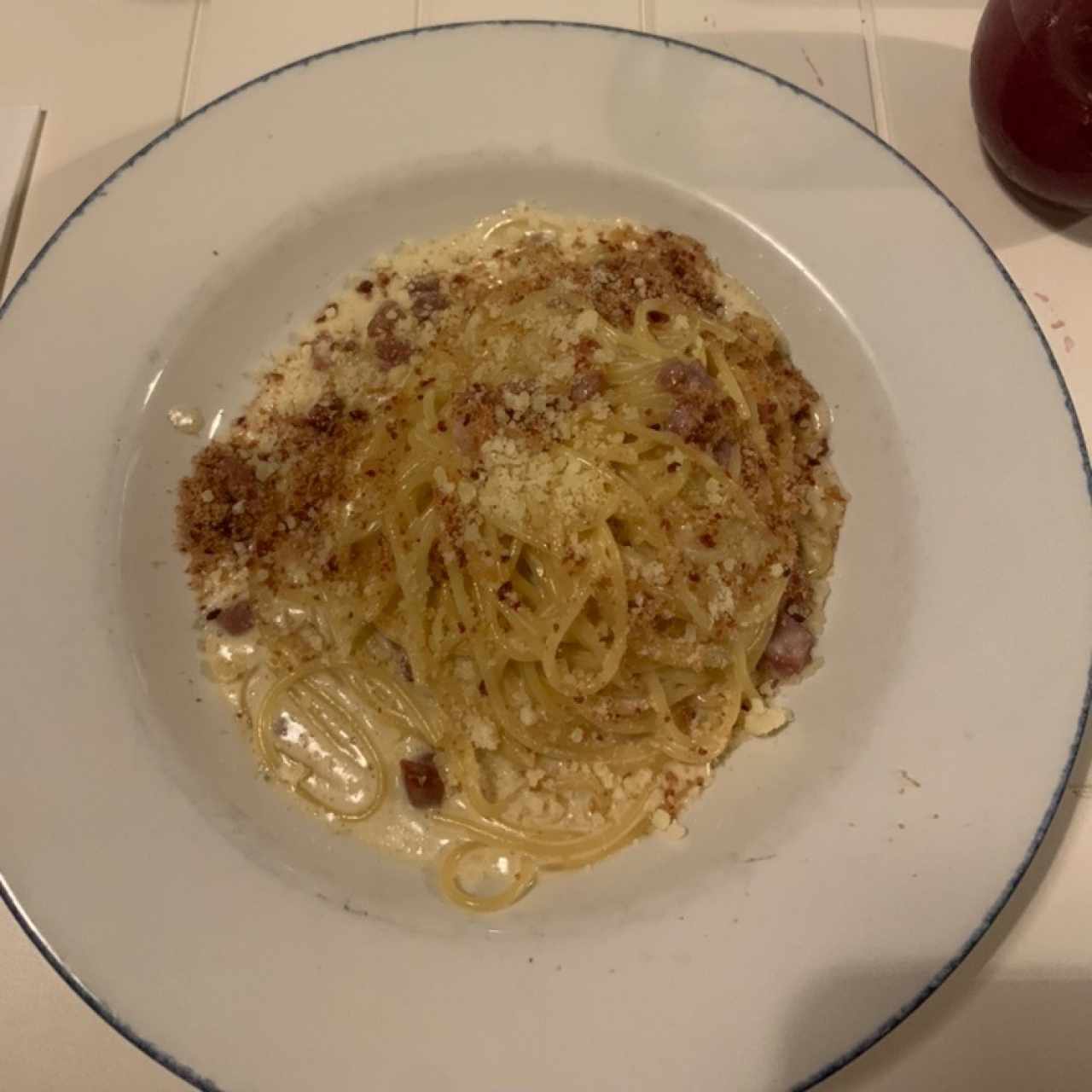 Spaghetti Alfredo e Prosciutto 