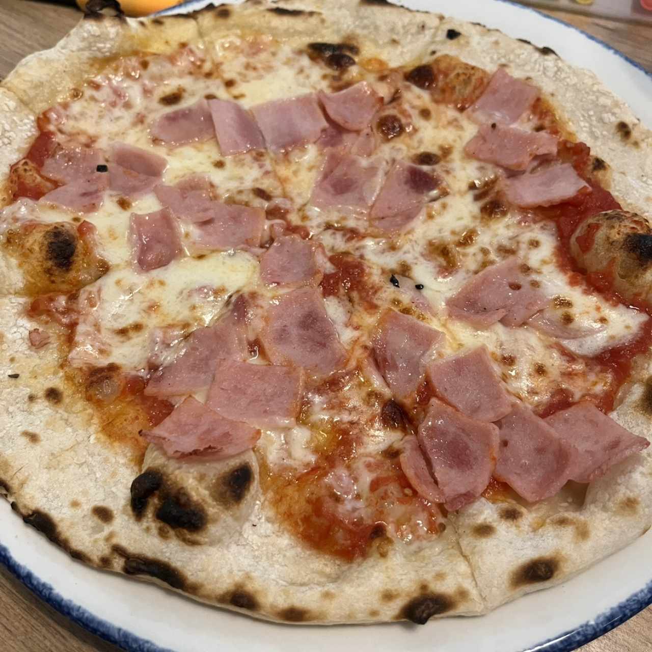 Pizza Margherita con Jamon