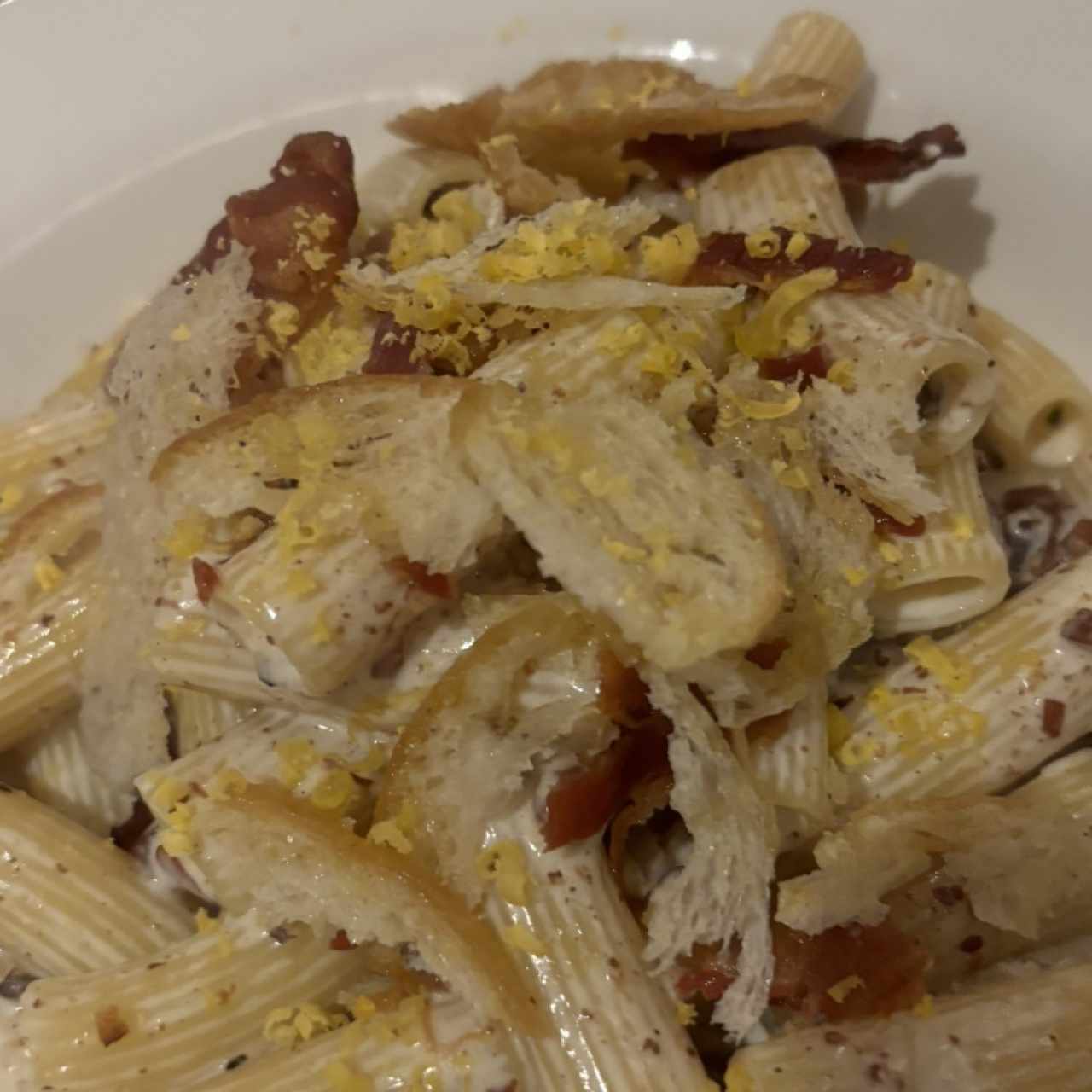 Rigatoni Ni Carbonara Ni Alfredo