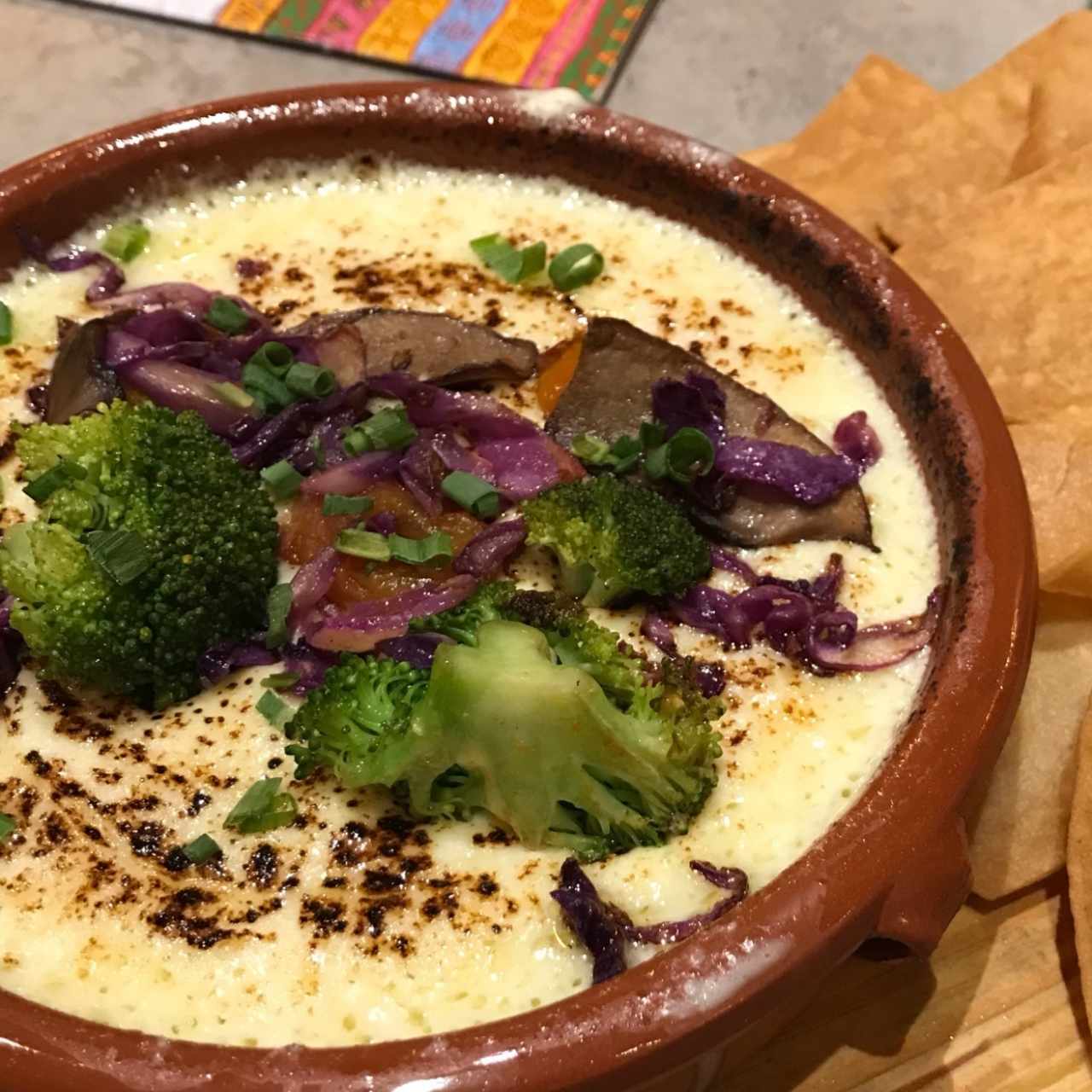 Queso fundido de vegetales