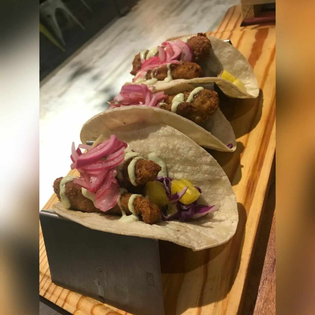 Tacos de pescado.