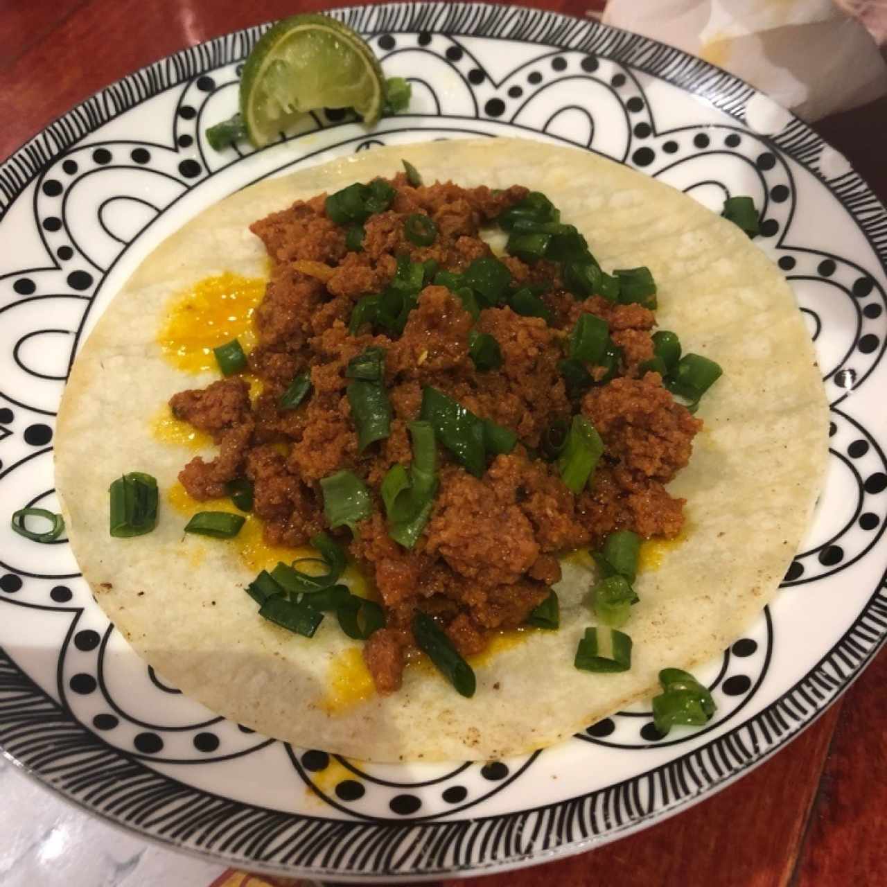 tacos de chorizo