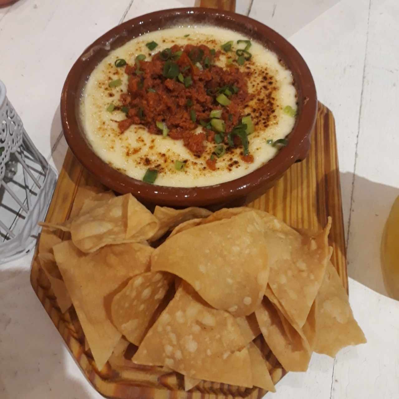 La preferida! Queso fundido con chorizo