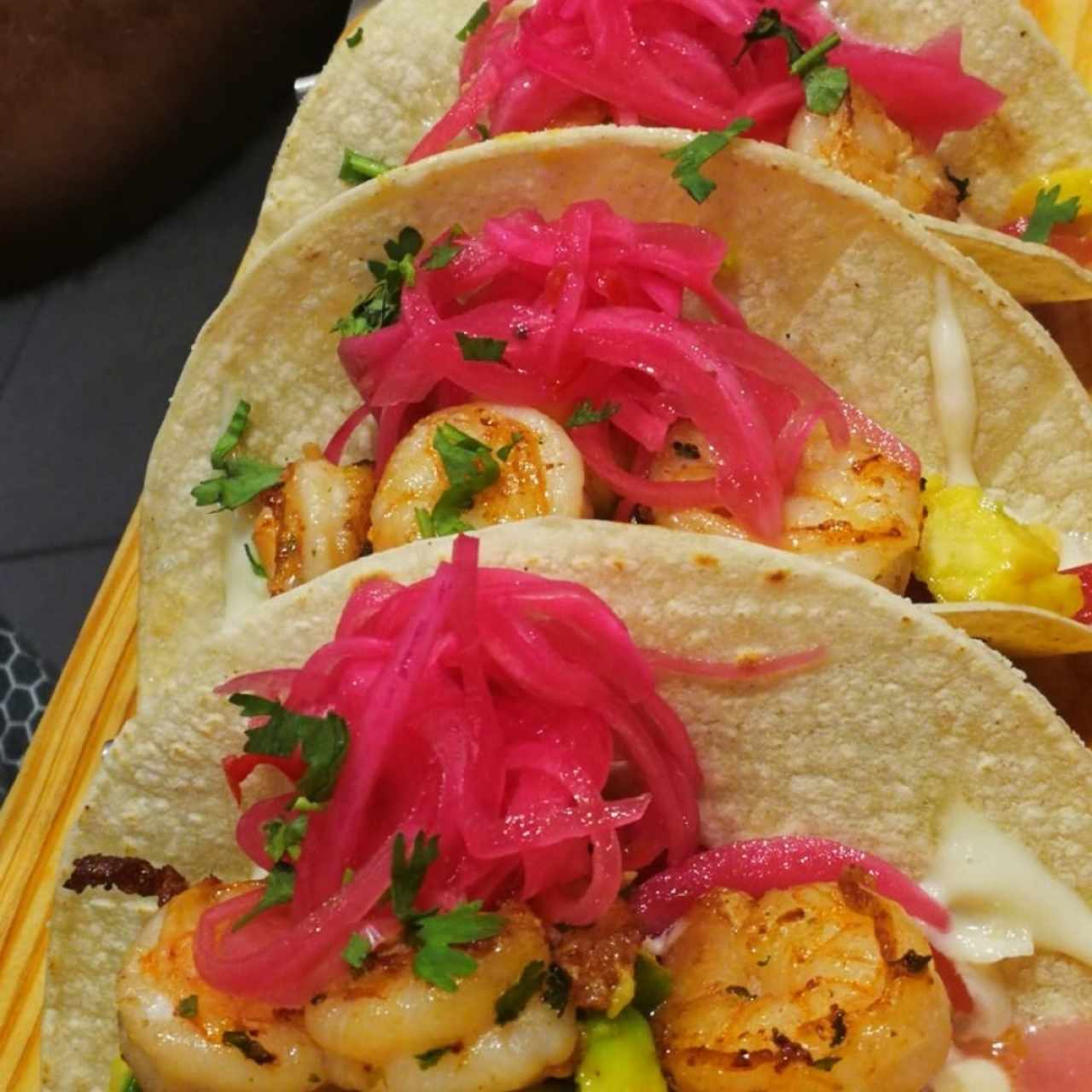 Tacos de camarones