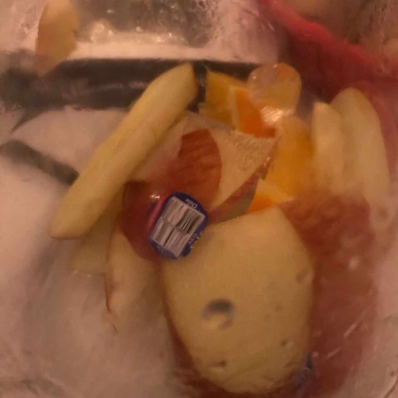 manzana de la sangría con etiqueta 😖