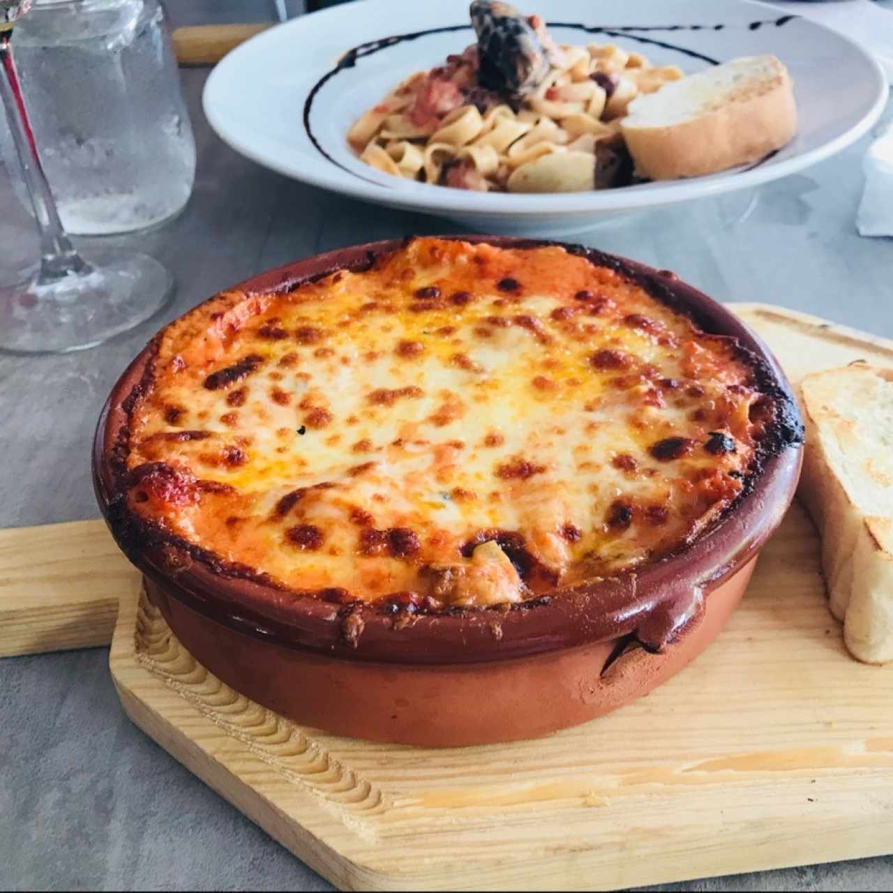 lasagna de pollo con mushrooms