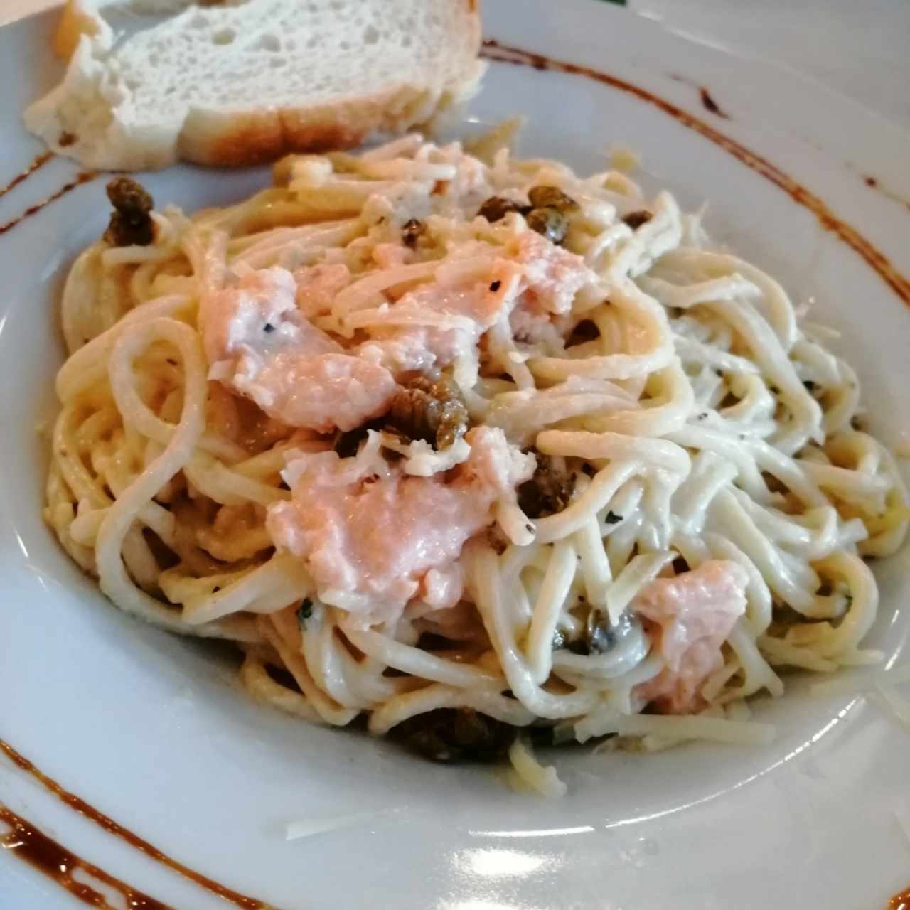 Pasta con salmón 