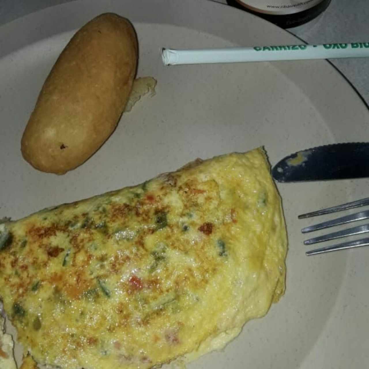 omelette y carimañola