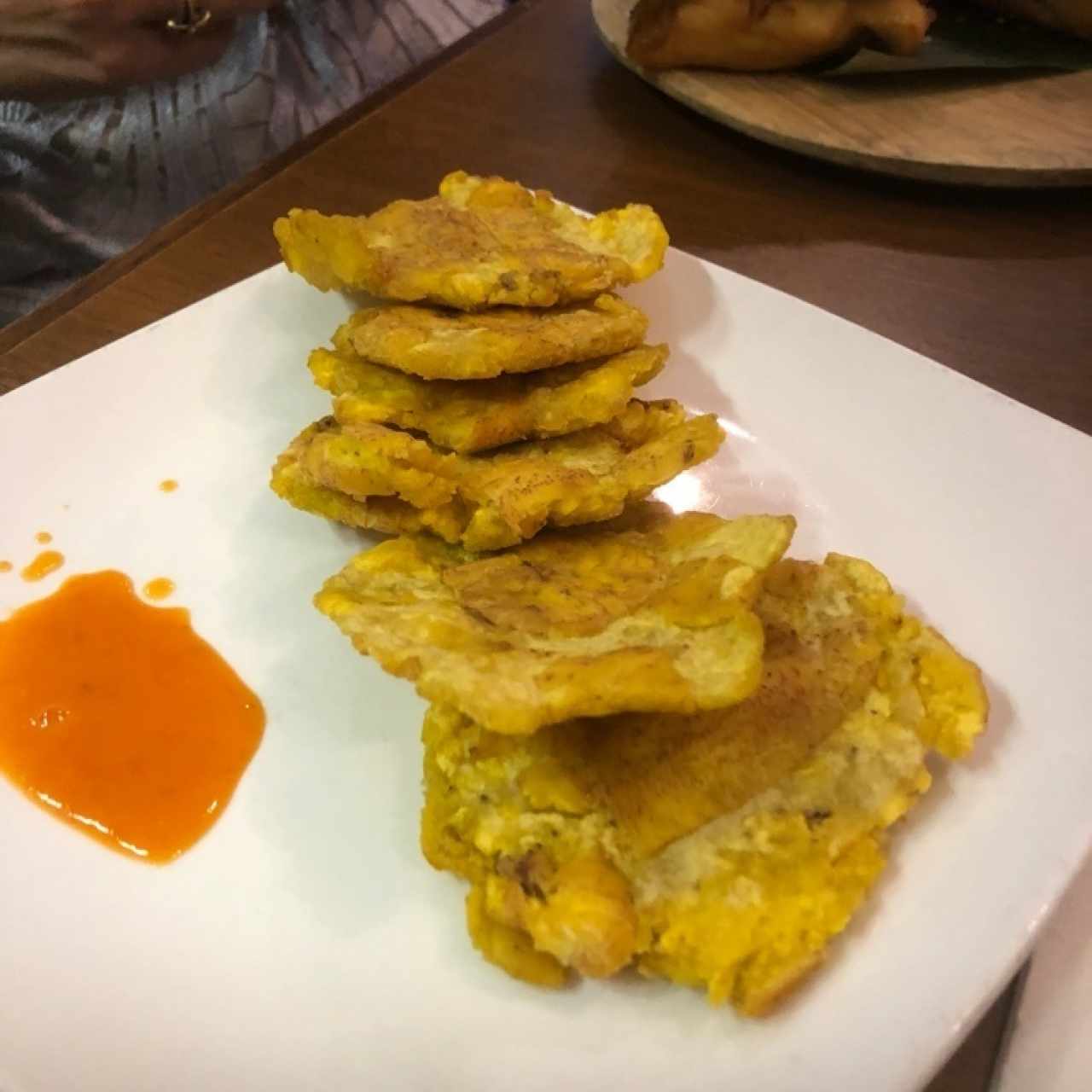 patacones con picante de la casa