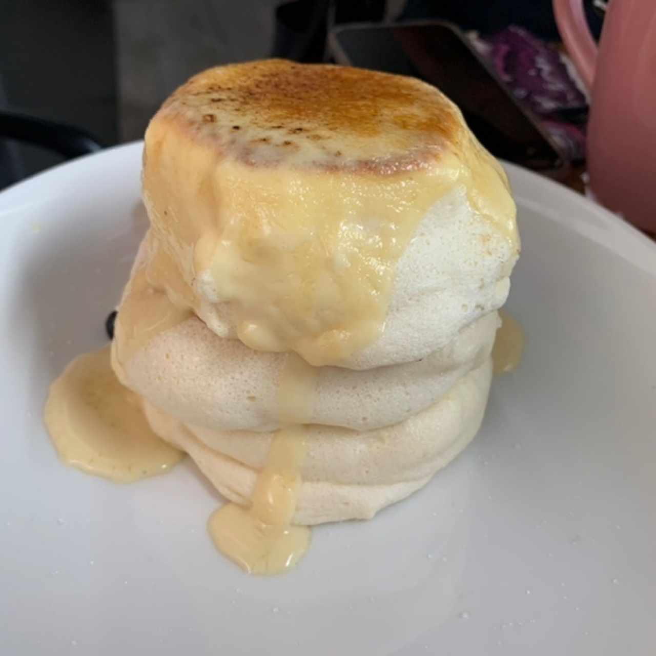 Creme Brulee fluffy pancakes