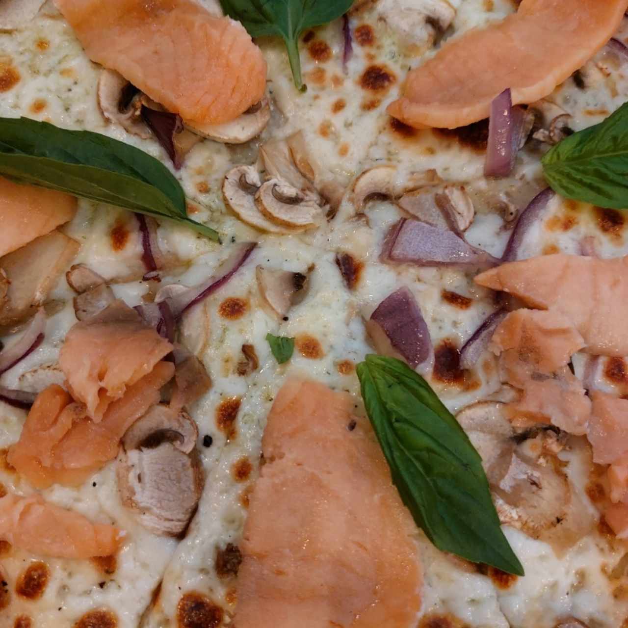 pizza salmon ahumado GF