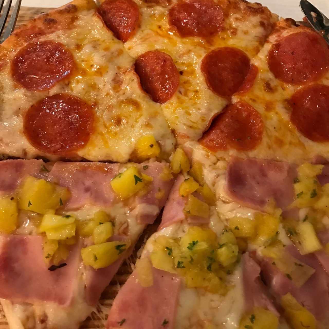 pepperoni/hawaiana