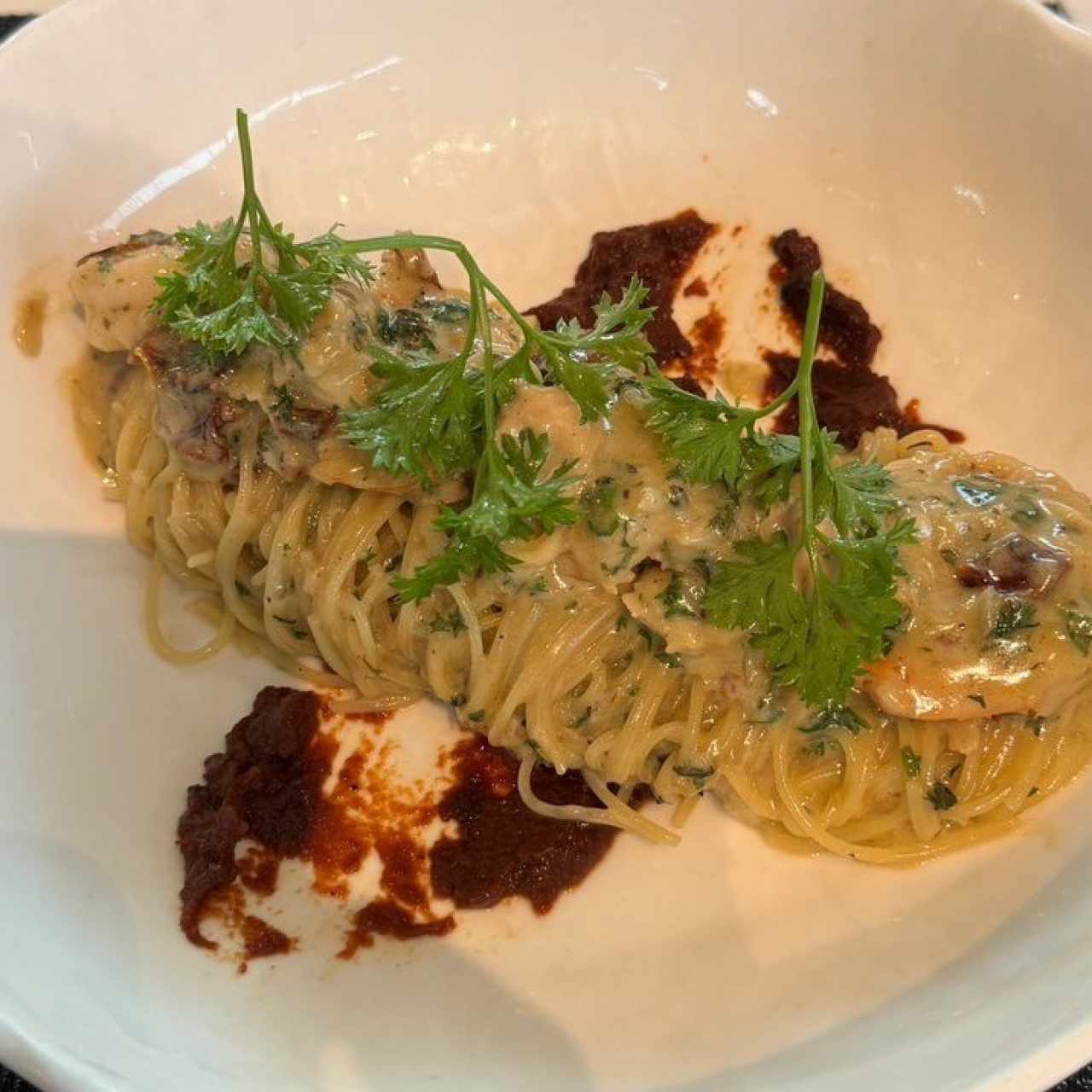 Vermicelli Aglio, olio e gamberi