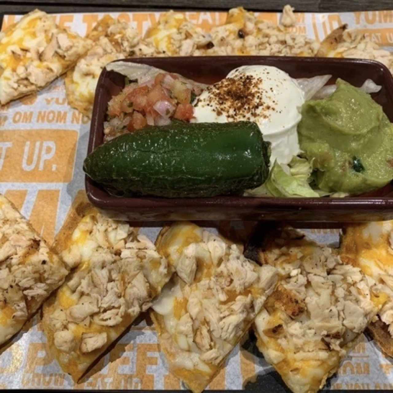 Nachos con pollo