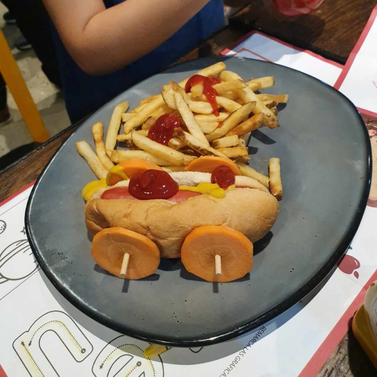 Hot dog menu kids