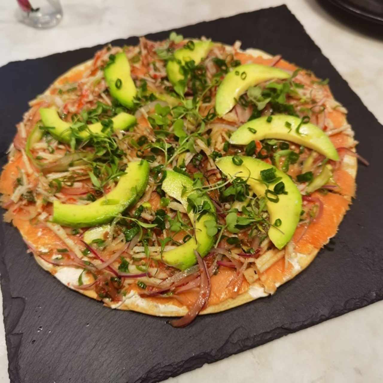 SMALL PLATES - Smoked Salmon Pizza