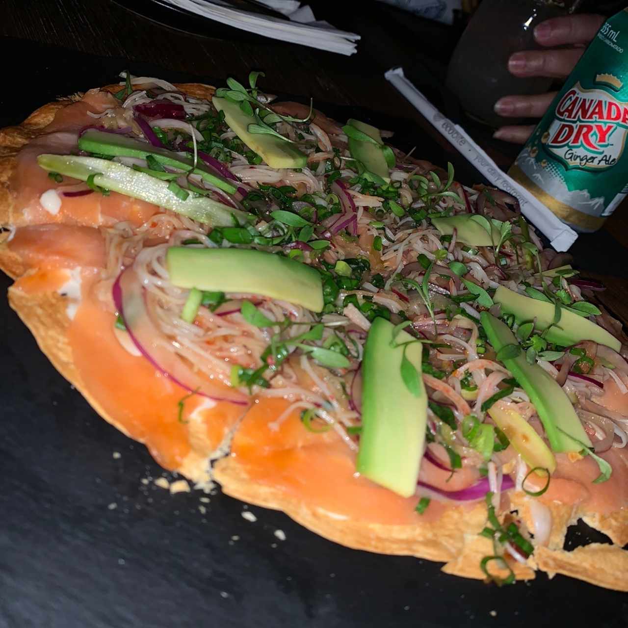 SMALL PLATES - Smoked Salmon Pizza