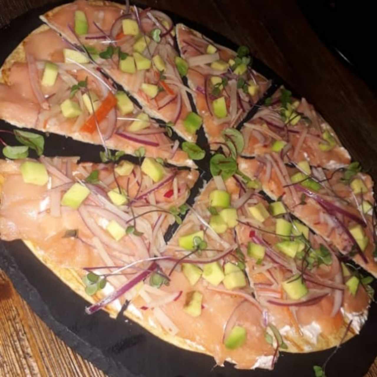SMALL PLATES - Smoked Salmon Pizza