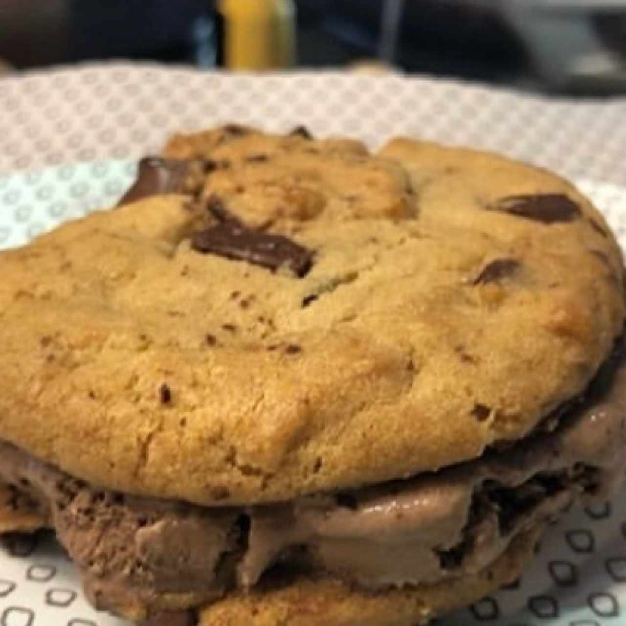 galleta con helado