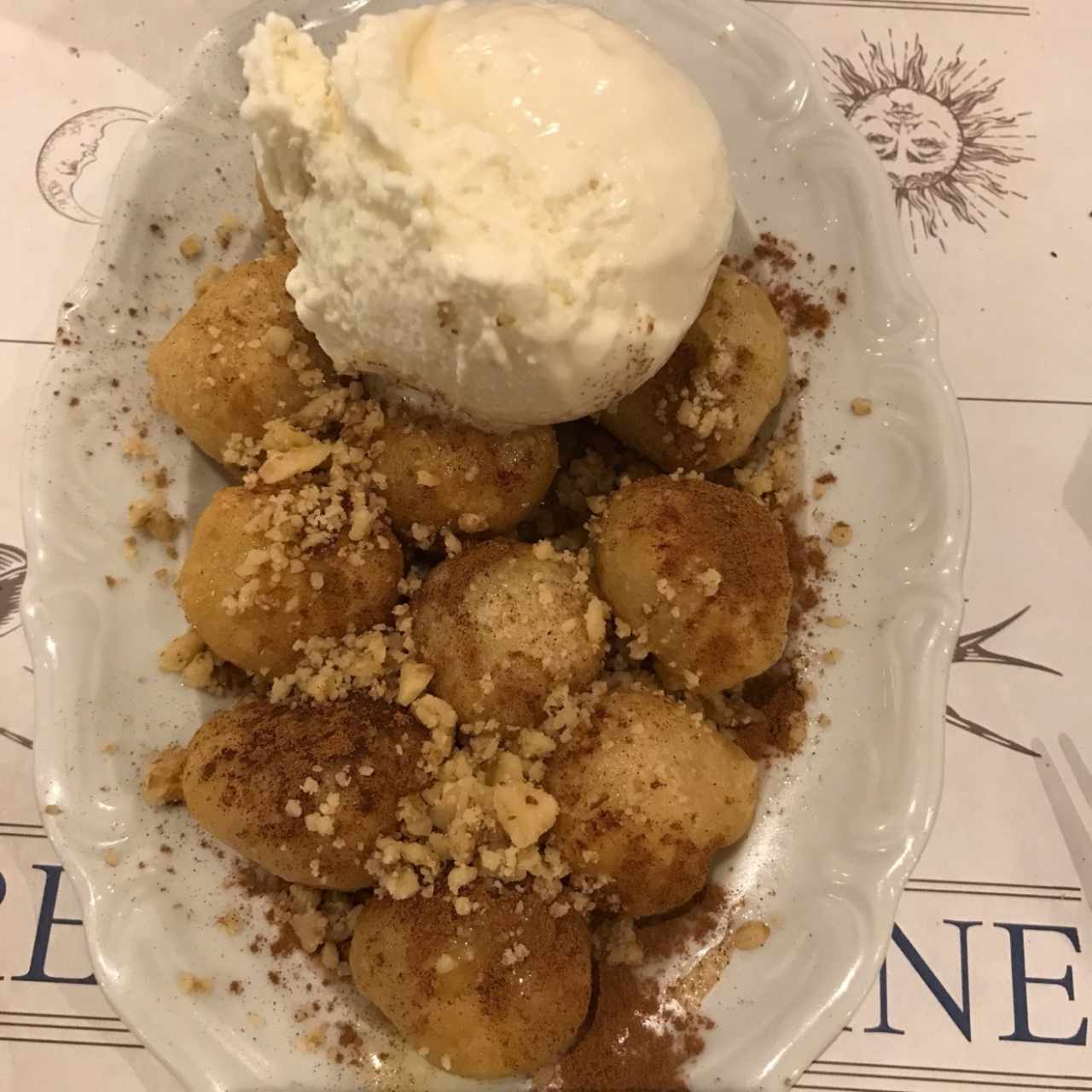 buñuelos con helado