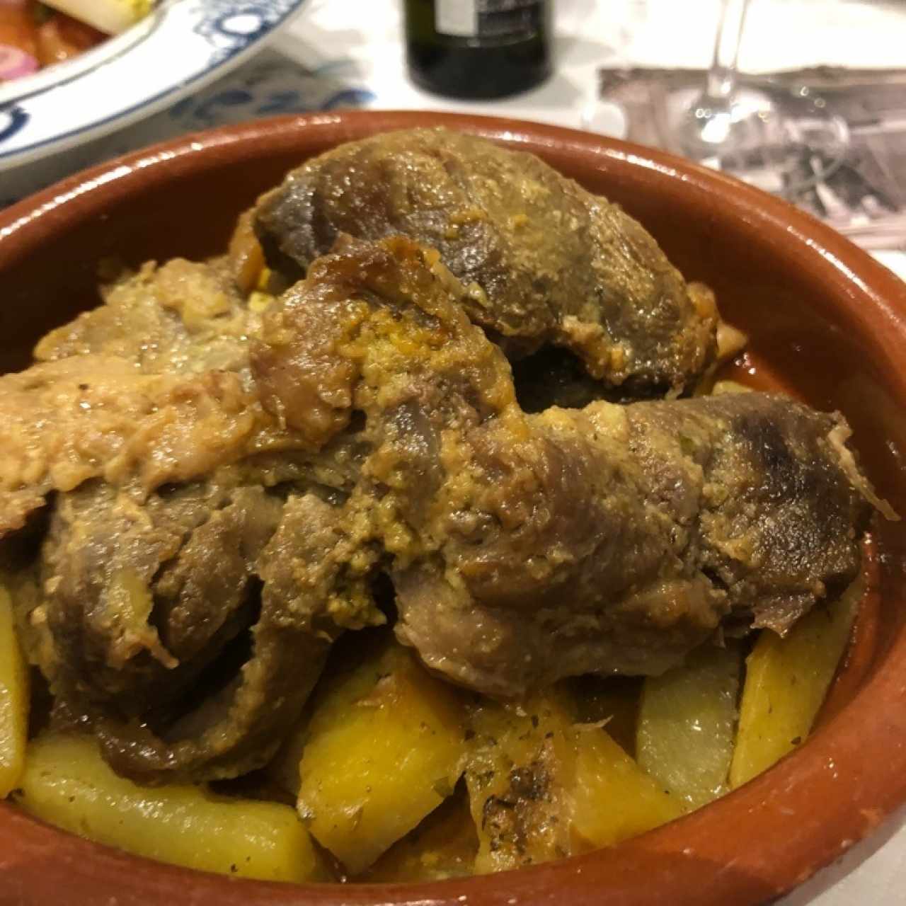 cordero al horno con papas