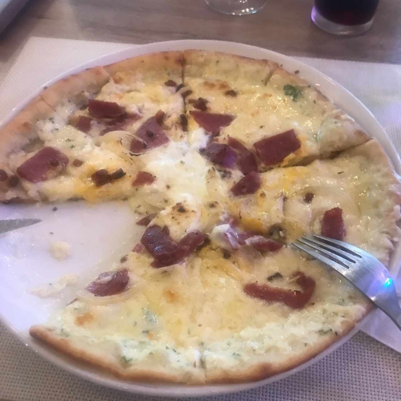 Pizza carbonara 