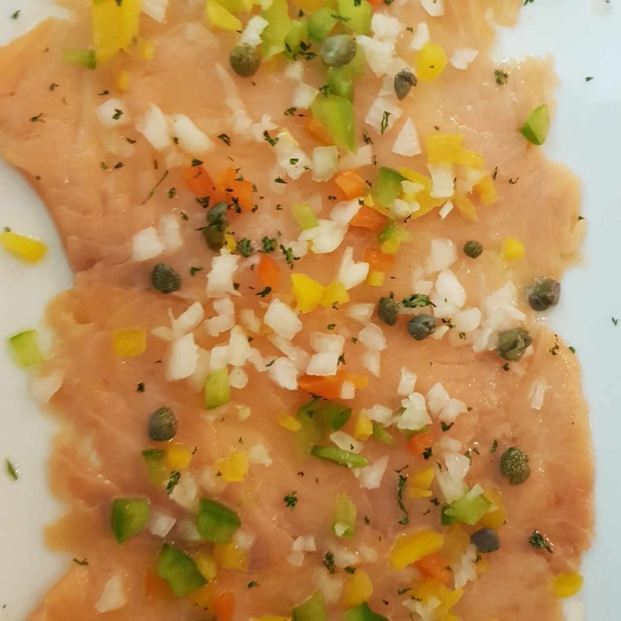 carpaccio de salmón 