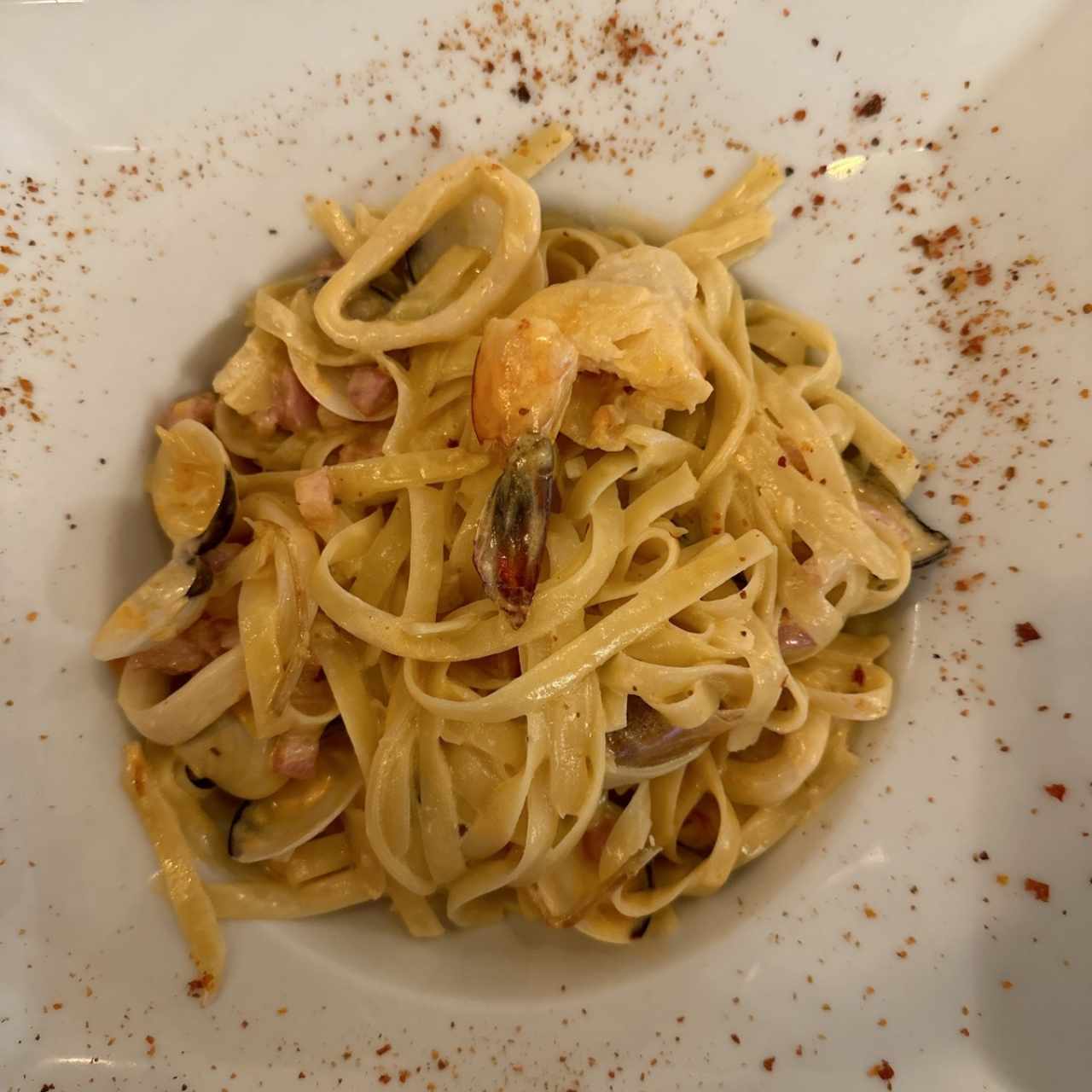 Pasta Carbonara Di Mare