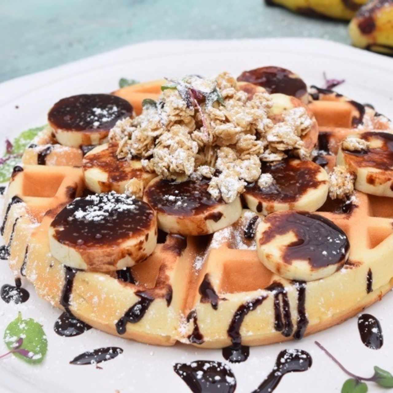 Desayunos dulces - SWEET BANANA WAFFLES