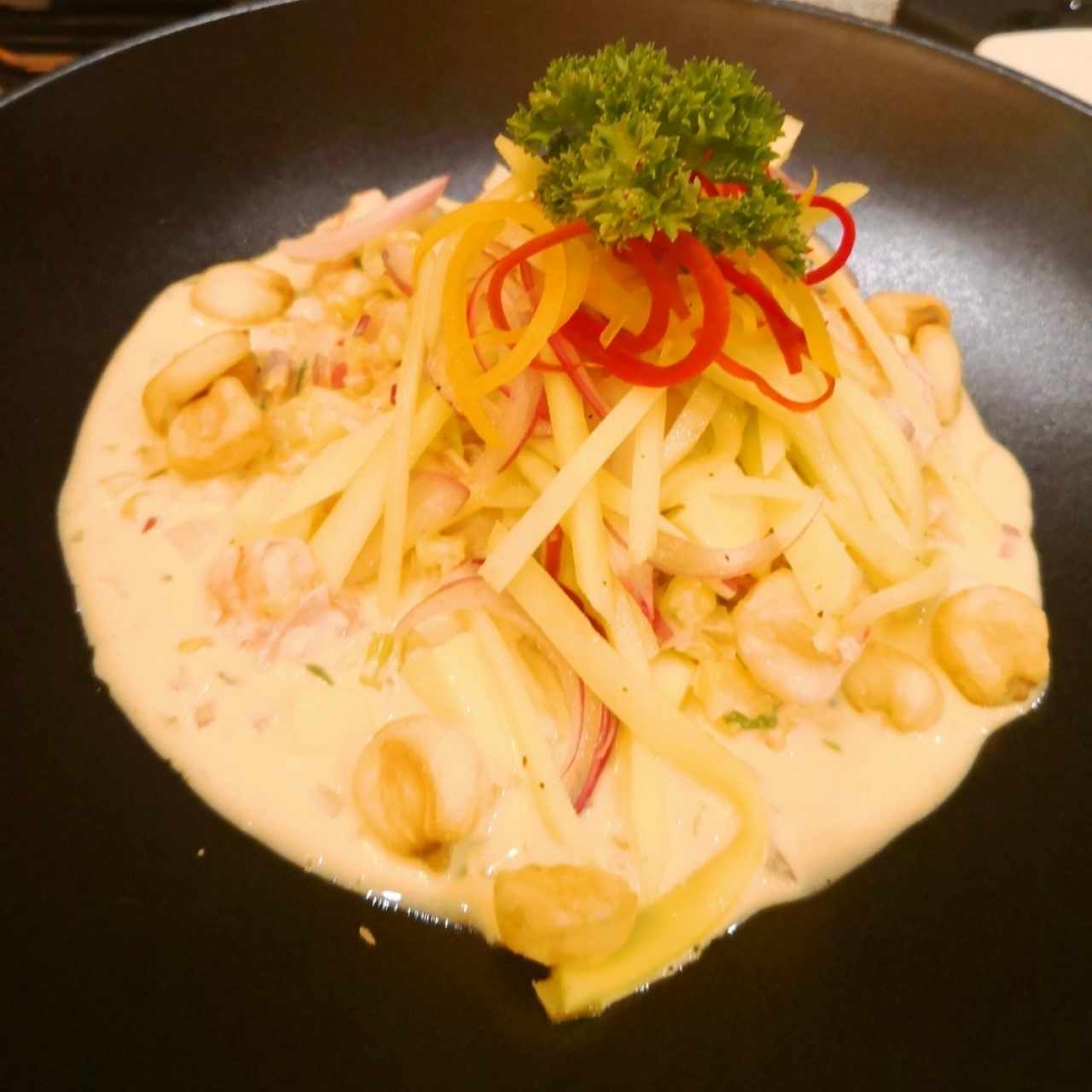 Ceviche peruano fusión de camarón