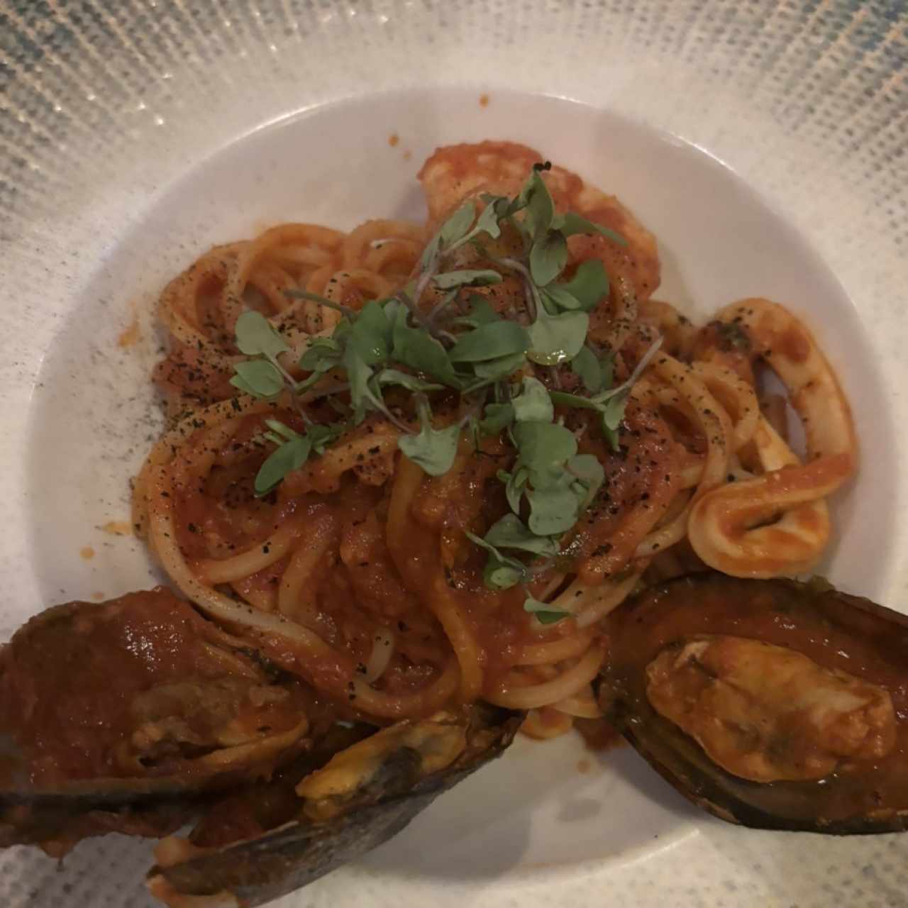 Spaghetti quadrati ai frutti di mare