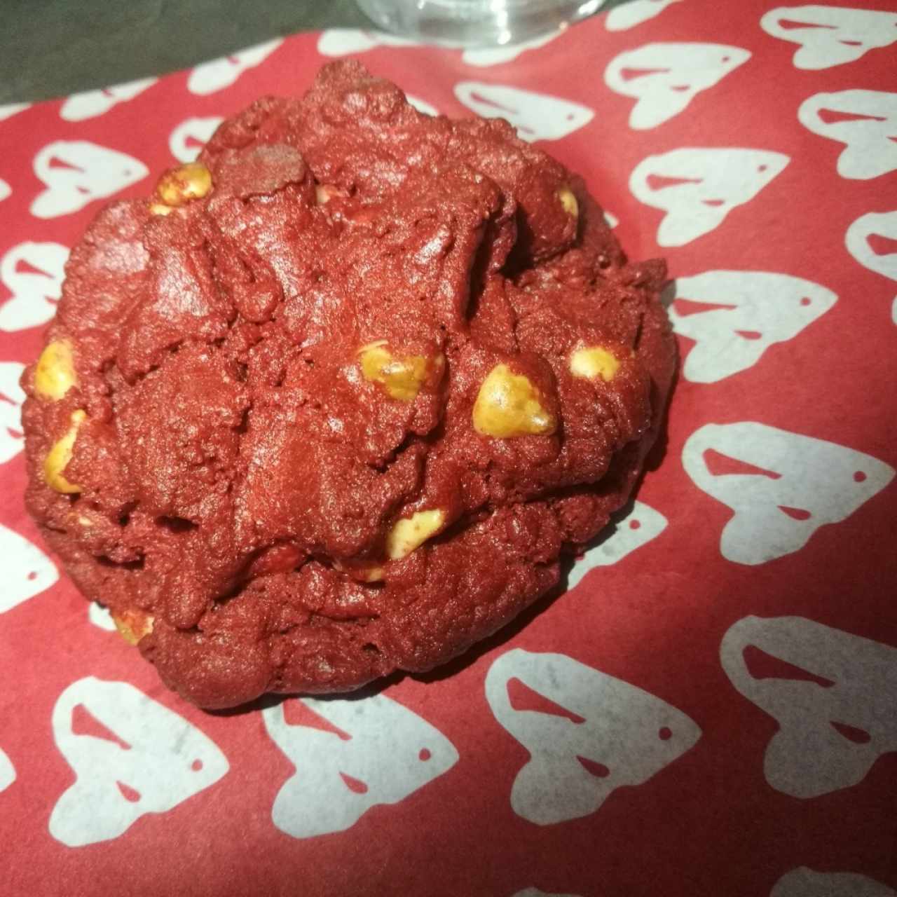 Red Velvet cookie, rellena de cheesecake