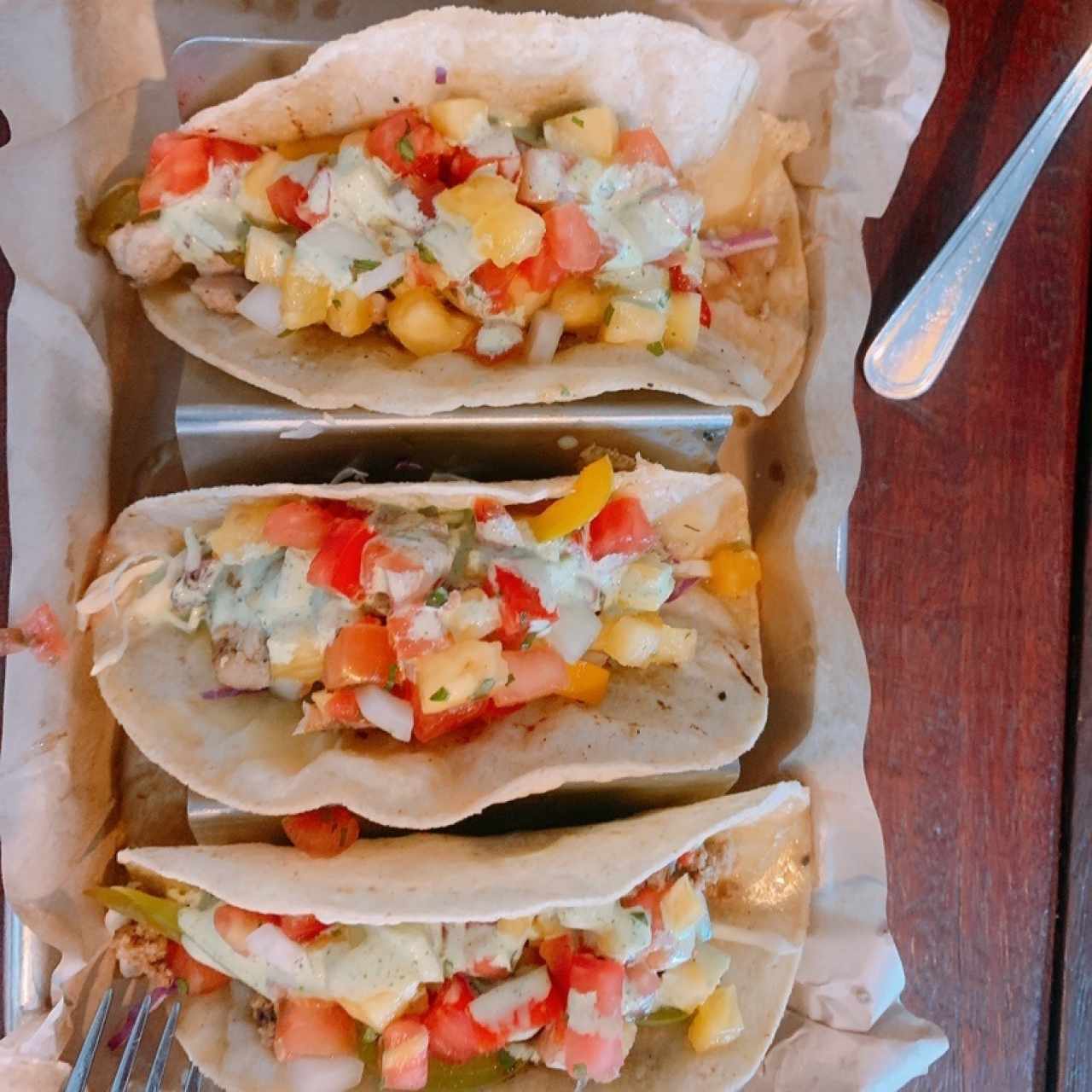 Más Popular - Tacos. (trio fish-pollo-pavo)
